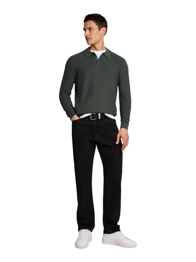 Tom Tailor Casual Langarm Strick-Poloshirt bei Robert Ley