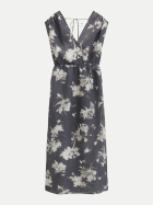 Marc O'Polo Ärmellloses Kleid mit V-Ausschnitt 0534-Dark Grey_Multi_03 bei Robert Ley