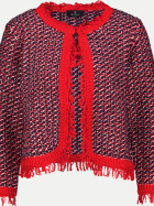 Monari Tweed-Überwurf mit Fransen 755-marine bei Robert Ley