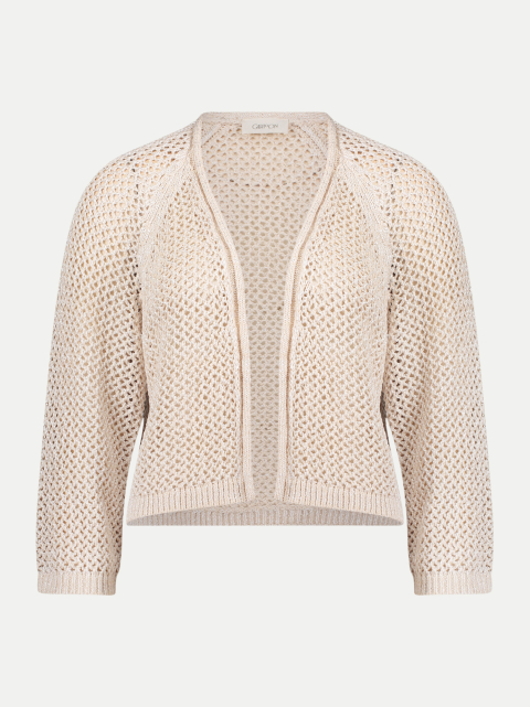 Cartoon Strickjacke mit Ajour-Muster bei Robert Ley