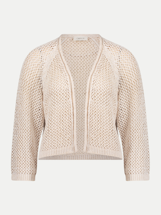 Cartoon Strickjacke mit Ajour-Muster bei Robert Ley