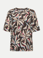 Cecil T-Shirt floral 37493-macchiato brown bei Robert Ley