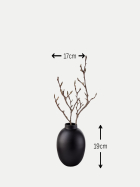 Fynch-Hatton Living Vase klein Moya 900-black bei Robert Ley