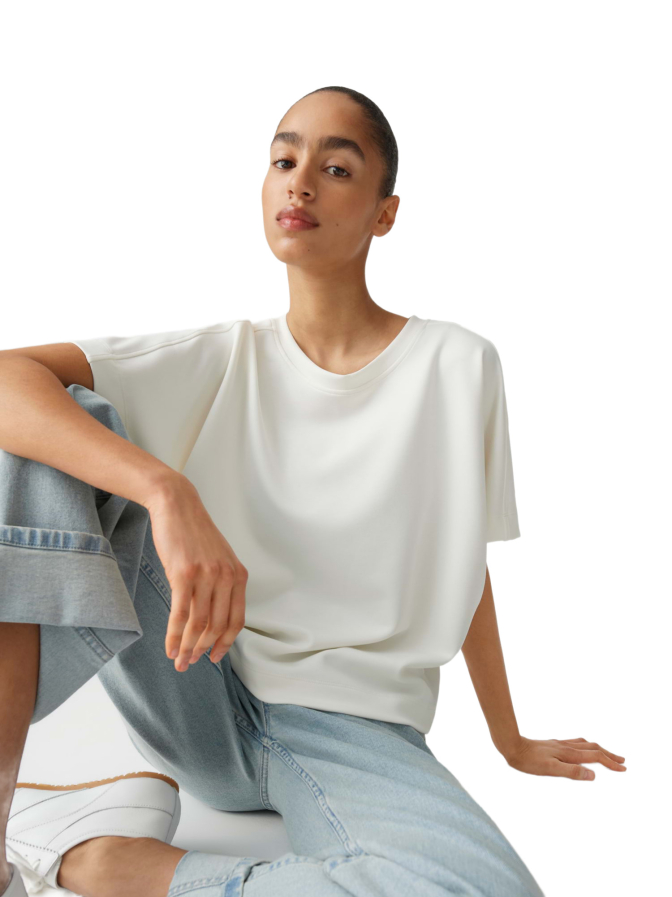 OPUS Kurzarmsweatshirt Gosa mit Fledermausärmeln bei Robert Ley