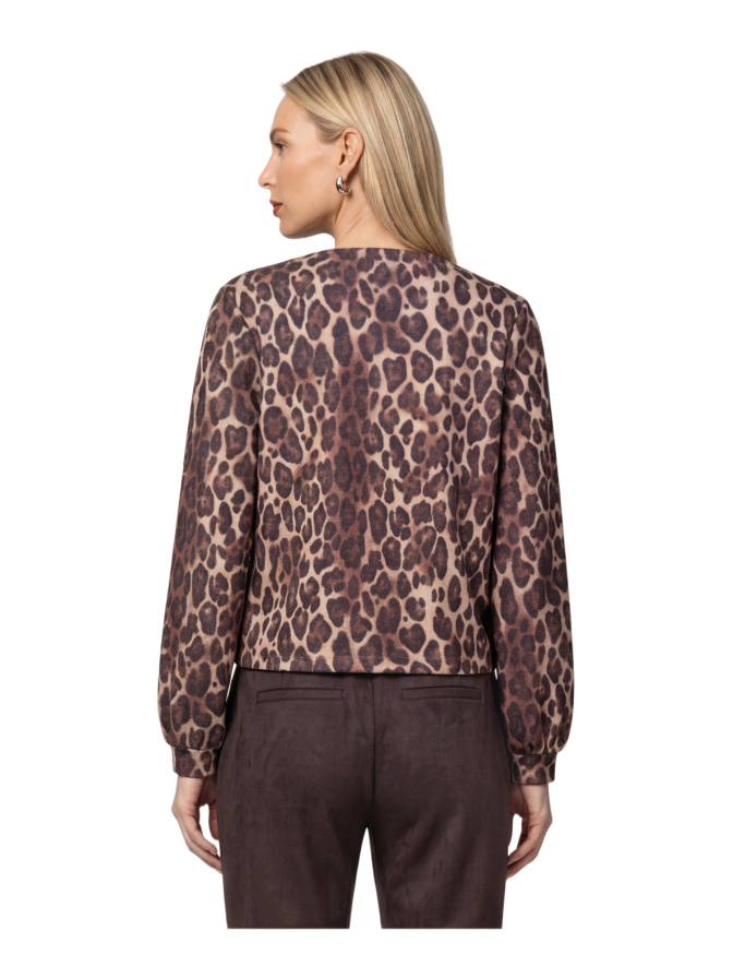 Monari Strickjacke mit Leomuster bei Robert Ley