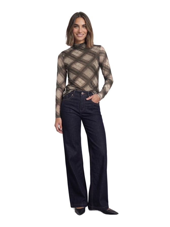 Street One Shirt aus Mesh mit gerafftem Turtle Neck bei Robert Ley