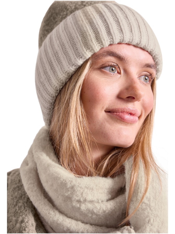 Street One Beanie mit Bouclé-Mix-Set bei Robert Ley