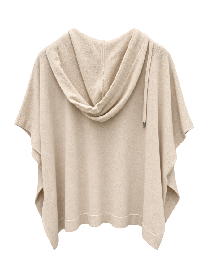 Peserico Poncho-Sweatshirt aus Woll-Seide-Mix bei Robert Ley