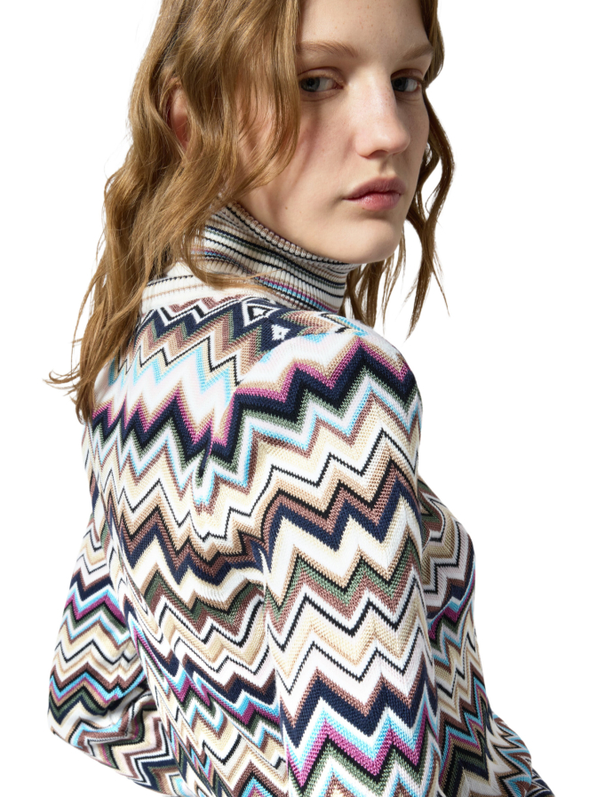 MISSONI Rollkragenpullover mit Zig Zag-Muster bei Robert Ley