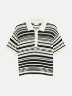 Comma Poloshirt aus Ajourstrick 01X5-WHITE bei Robert Ley