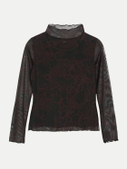 s.Oliver BLACK LABEL Mesh-Shirt mit Leo-Muster 49A8-LILAC/PINK bei Robert Ley