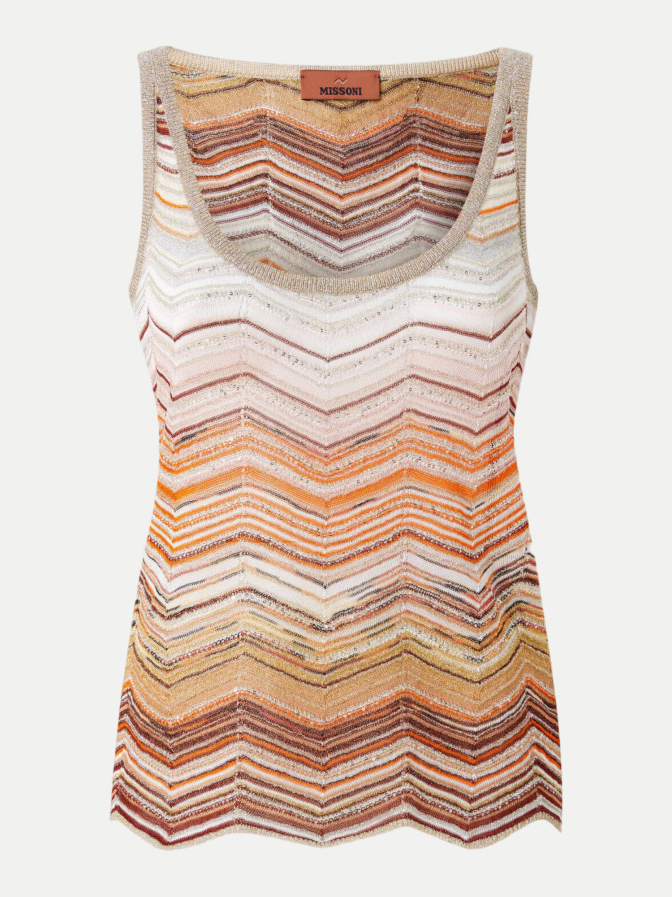 MISSONI Tank Top aus Chevron-Lamé bei Robert Ley
