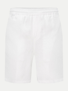 04651/ A trip in a bag Regular-Fit Leinenshorts Beach Bermuda 003 white bei Robert Ley
