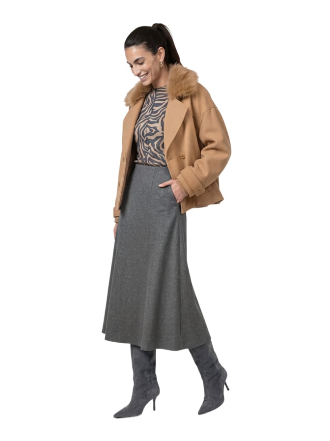 Monari Jacke mit Kunstfellkragen bei Robert Ley