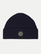 Stone Island Gerippte Strickmütze v0020navyblue bei Robert Ley