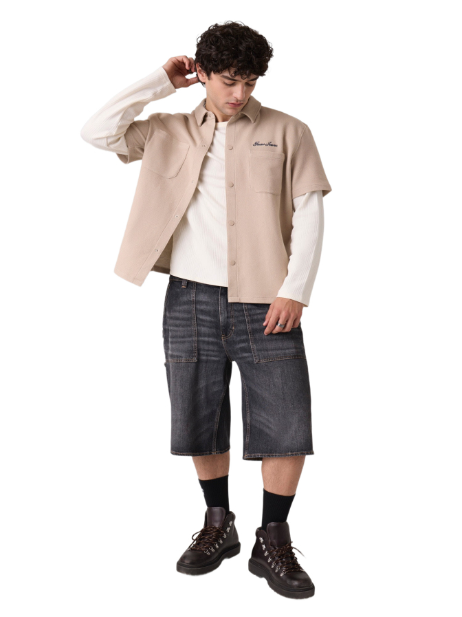 Guess Regular-Fit Pique Overshirt bei Robert Ley