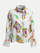Milano Italy Bluse mit Allover-Print 1111-CREAM PRINT bei Robert Ley