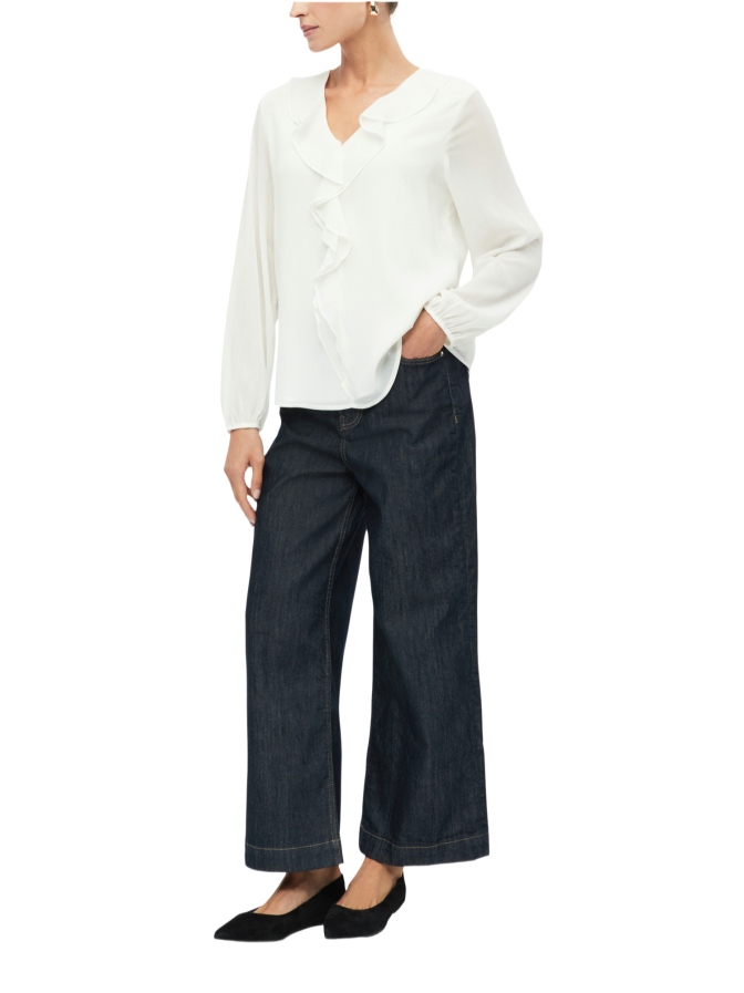 s.Oliver BLACK LABEL Crêpe-Bluse mit V-Ausschnitt bei Robert Ley