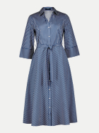 Zero Hemdblusenkleid mit 3/4 Arm 8812-Dark Blue/White bei Robert Ley