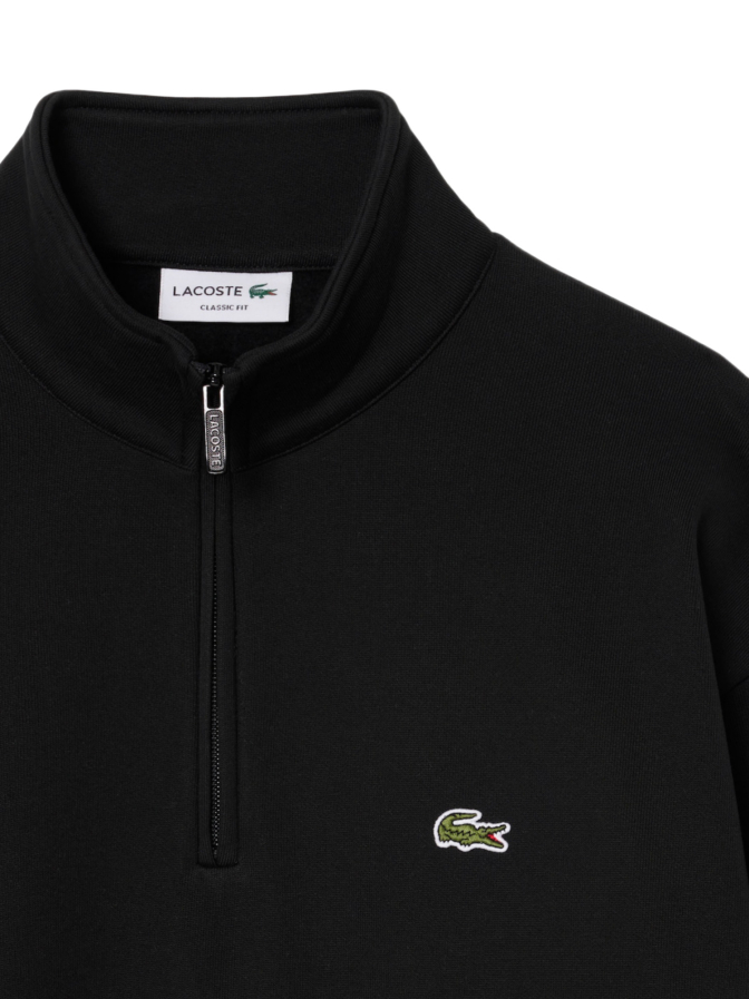 Lacoste Sweatshirt aus Fleece mit Troyer Kragen bei Robert Ley