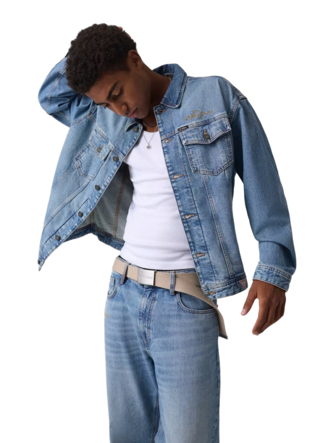 Guess Jeans-Truckerjacke GJ x Rolling Stones bei Robert Ley