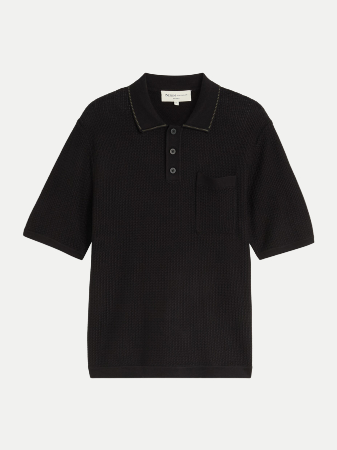 Tom Tailor Denim Rippenstrick-Poloshirt bei Robert Ley