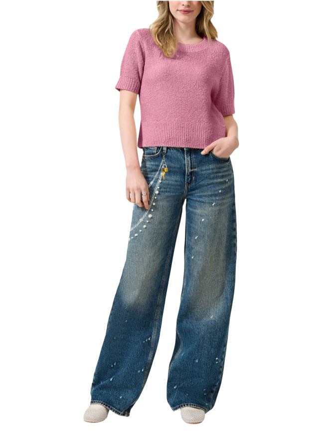Q/S designed by Kurzarm-Pullover in Bouclé-Optik bei Robert Ley