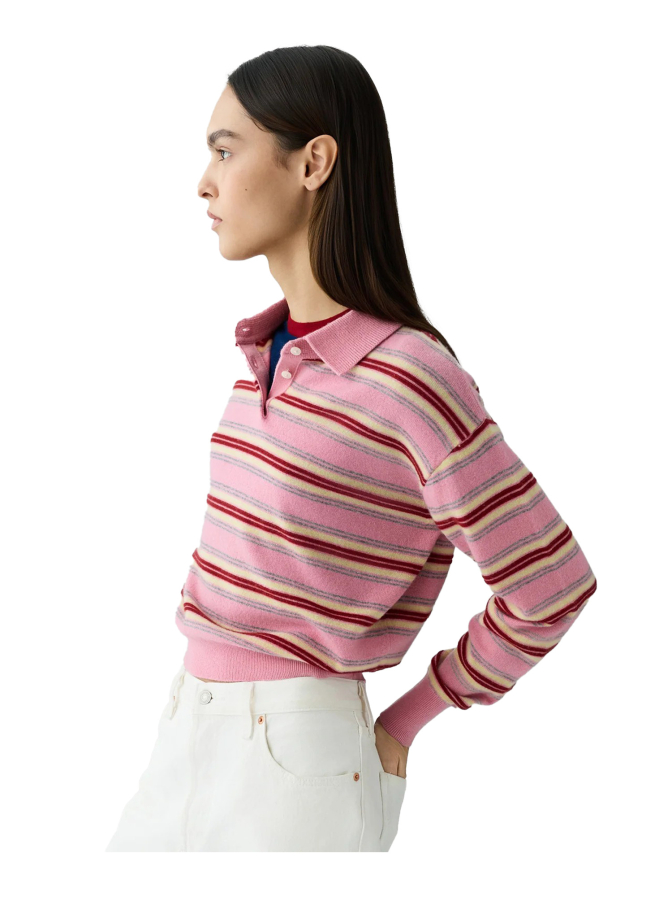 Guest in Residence Polo-Shirt mit Rippenmuster bei Robert Ley