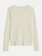 Marc O'Polo DENIM Langarmshirt mit Rippstruktur 1173-Creamy White bei Robert Ley
