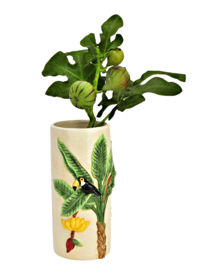 G.WURM Vase Baum/Papagai 10x22x12 bei Robert Ley