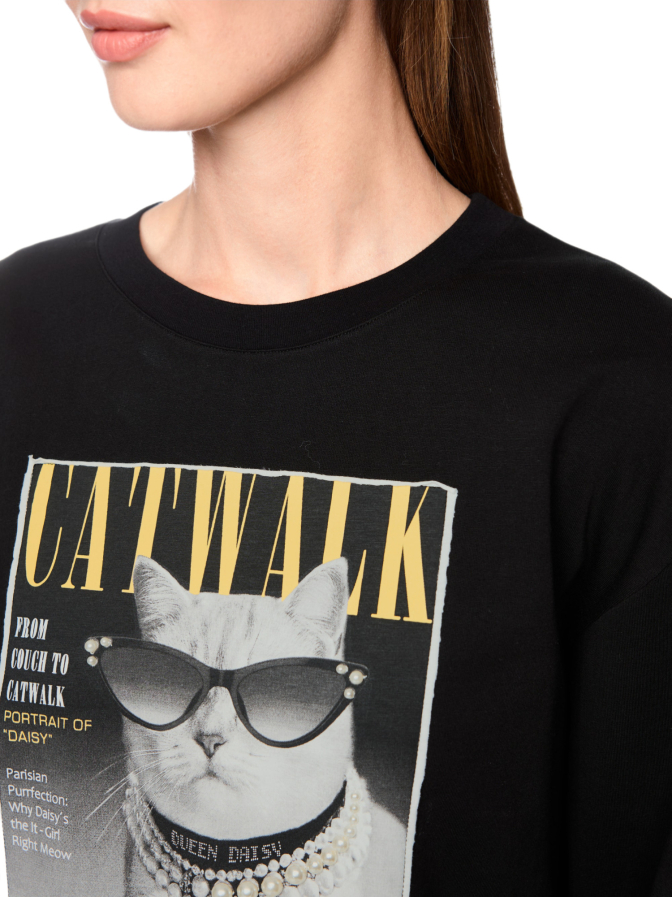 Marc Cain Sweatshirt mit ikonischem Print bei Robert Ley