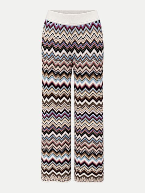 MISSONI Straight-Leg Strickhose mit Zig-Zag-Muster bei Robert Ley