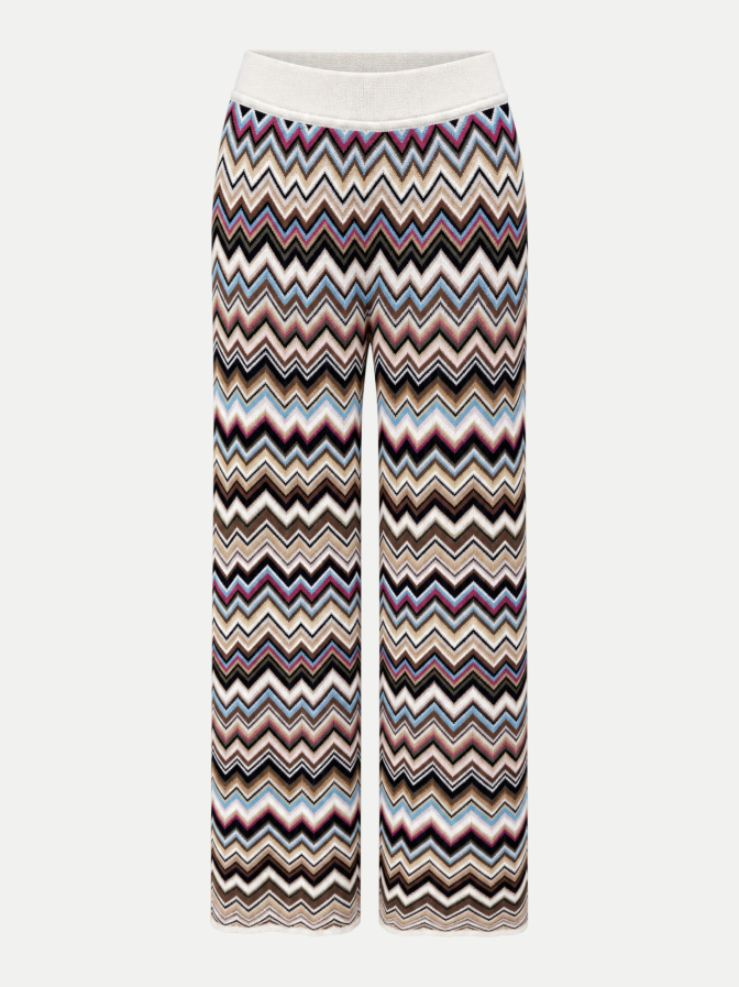 MISSONI Straight-Leg Strickhose mit Zig-Zag-Muster bei Robert Ley