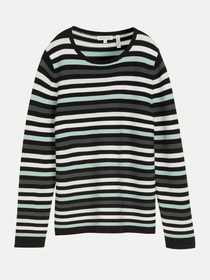 Tom Tailor Casual Strickpullover mit Streifenmuster bei Robert Ley