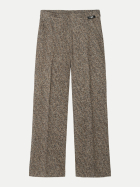 Cambio Wide-Leg Hose Ava Utility 857 tweed jersey black/olive-Cambio bei Robert Ley