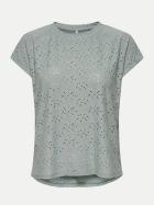 Only T-Shirt Onlsmilla mit Lochstickerei 179894-Abyss bei Robert Ley