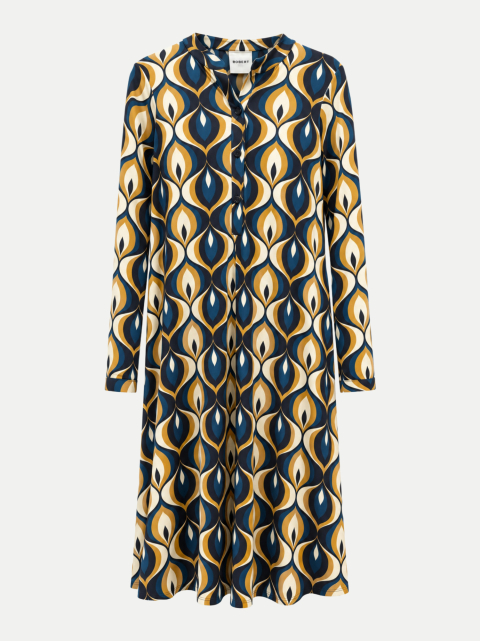 Robert Ley Hemdblusenkleid mit grafischen Retro-Muster bei Robert Ley