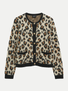s.Oliver BLACK LABEL Strickjacke im Leo-Muster 99X1-GREY/BLACK bei Robert Ley