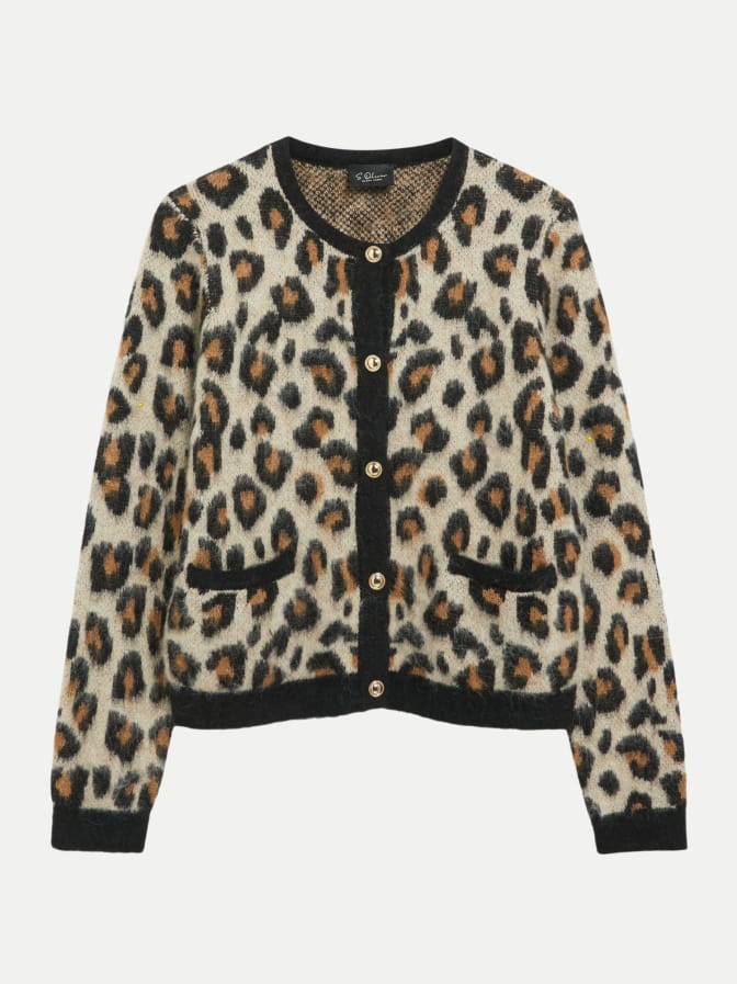s.Oliver BLACK LABEL Strickjacke im Leo-Muster bei Robert Ley