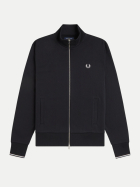 Fred Perry Sweatjacke mit Logo-Stickerei 102-black bei Robert Ley