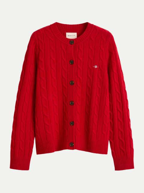 Gant Lammwoll-Strickjacke im Zopfstrick bei Robert Ley