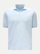 04651/ A trip in a bag Frottee Kurzarm-Poloshirt Terry Johnny foggy-sky bei Robert Ley