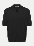 Only & Sons Gestricktes Poloshirt 187679-Black bei Robert Ley