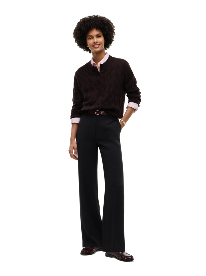 Tommy Hilfiger Slim-Fit Woll-Cardigan mit Zopfmuster bei Robert Ley