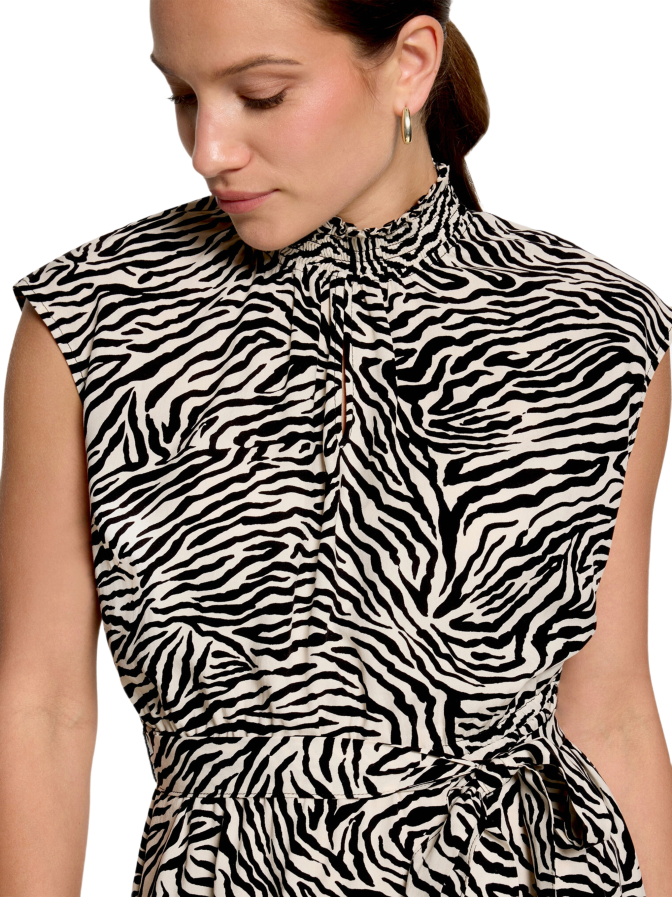 Zero Ärmelloses Kleid mit Allover-Print bei Robert Ley