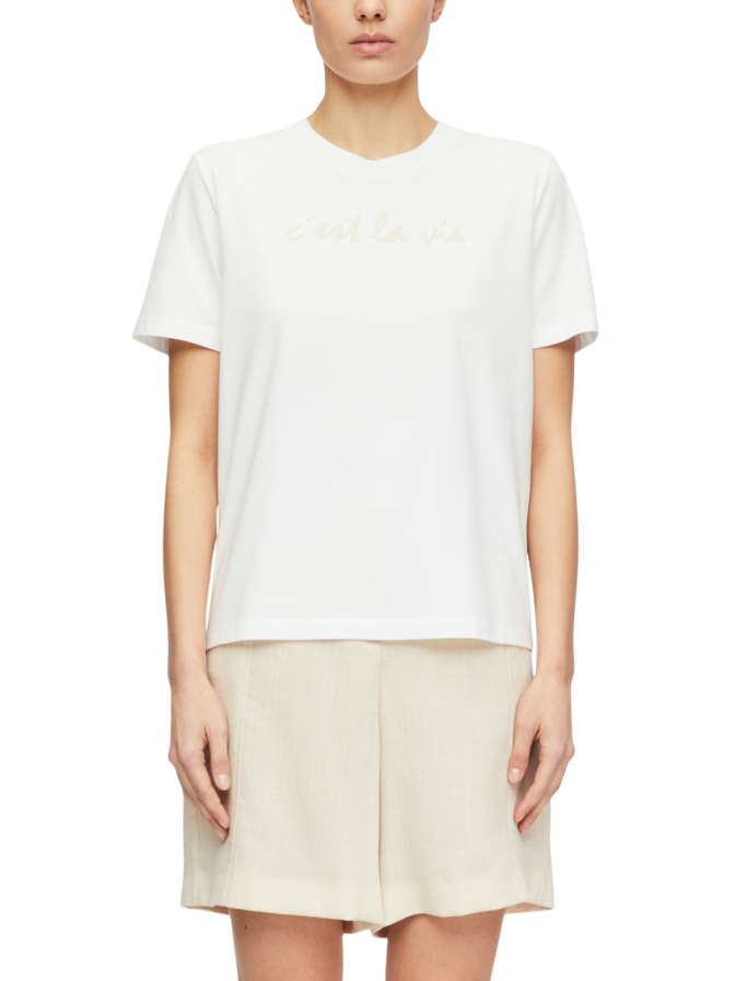 Comma T-Shirt mit Schriftzug bei Robert Ley
