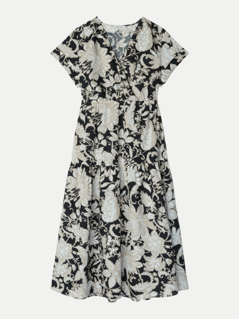 Marc O'Polo Midi Sommerkleid mit Allover-Print bei Robert Ley