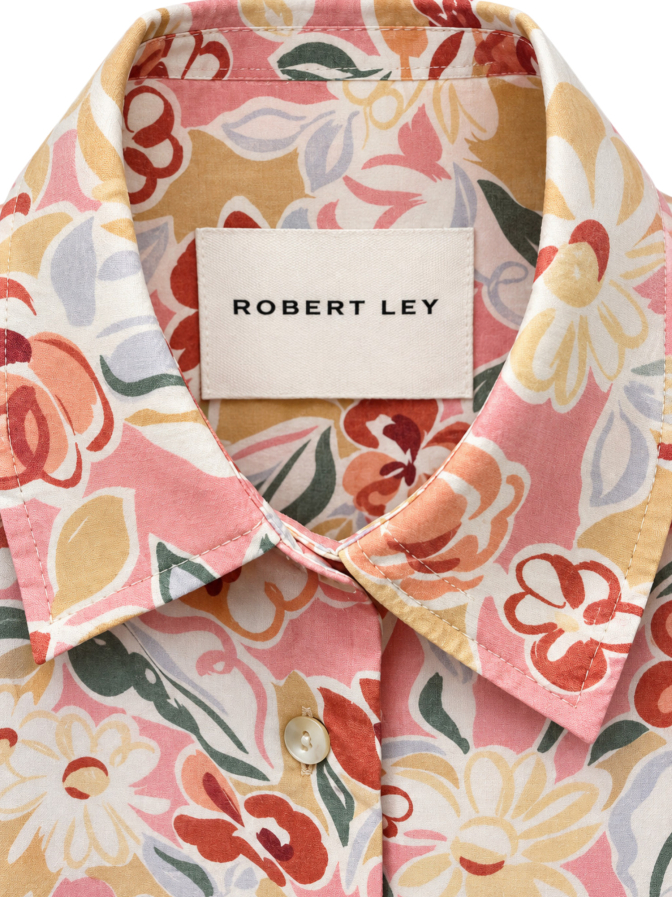 Robert Ley Hemdbluse mit Kellerfalte bei Robert Ley