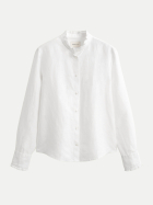 Gant Rüschenbluse aus Leinenmix 110-WHITE bei Robert Ley