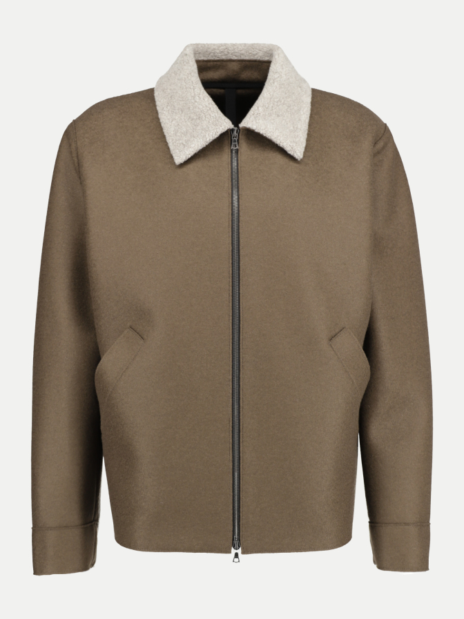 Harris Wharf London kurze Wolljacke mit Zip bei Robert Ley